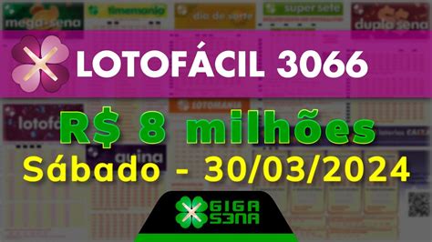 lotofacil 3066 de sábado